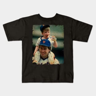 Gary Carter and His Son in New York Mets Kids T-Shirt